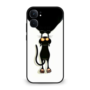 Flyby Cute Black Cat Mobile Cover