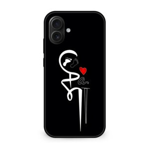 Premium Mother Love Baby Footprint iPhone 16