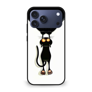 Flyby Cute Black Cat Mobile Cover