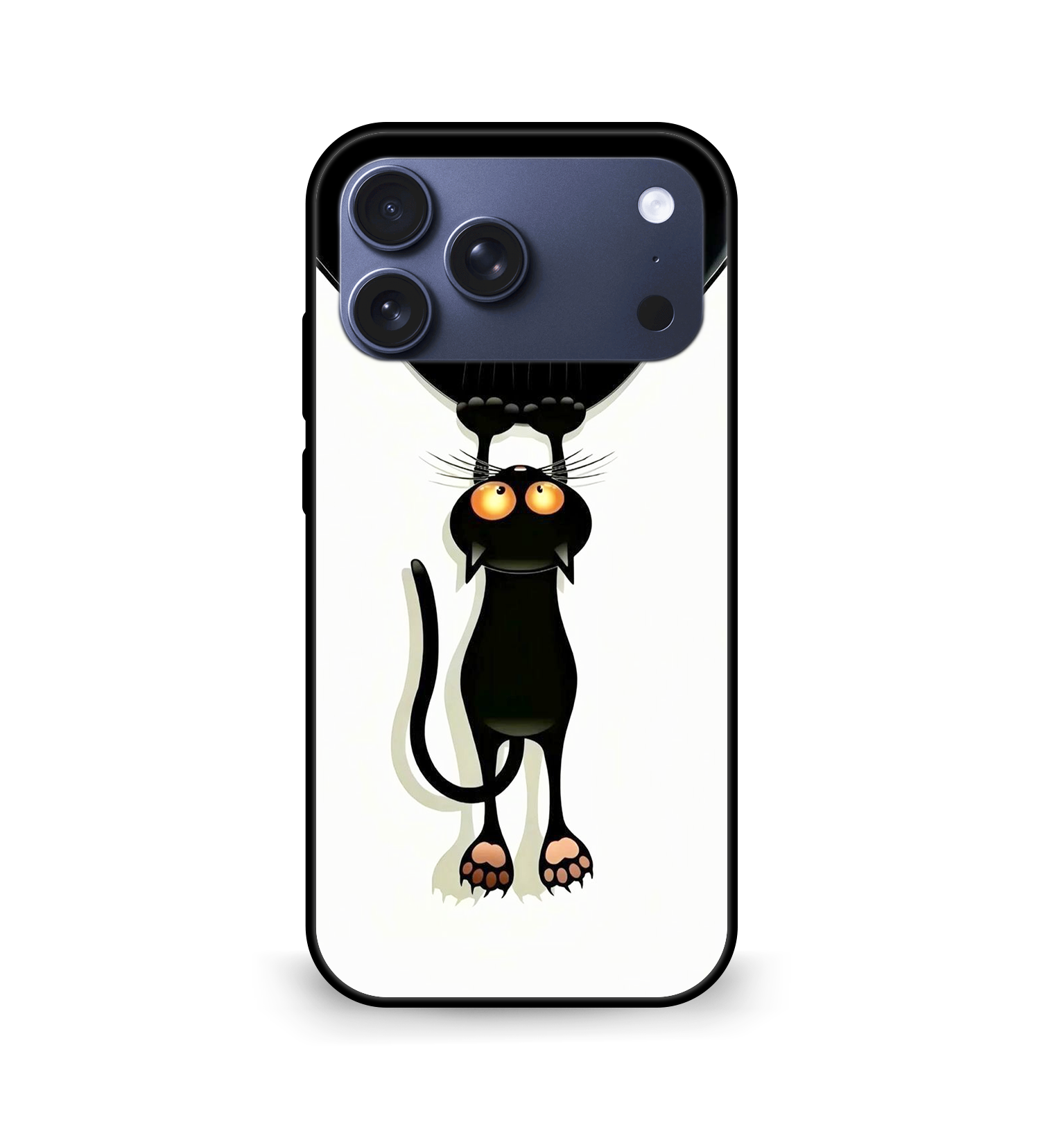 Flyby Cute Black Cat Mobile Cover