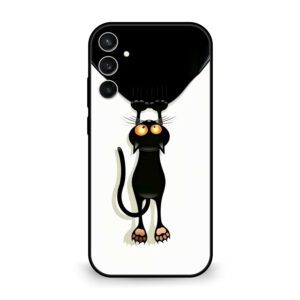 Premium Cute Black Cat Samsung S23 FE