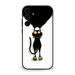 Premium Cute Black Cat Samsung S25 FE