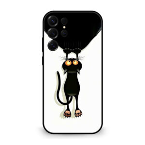 Premium Cute Black Cat Samsung S25 Ultra