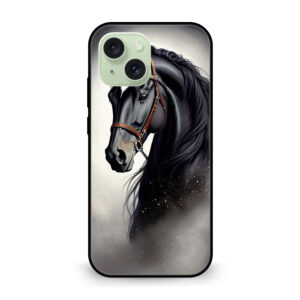 Premium Black Horse iPhone 15