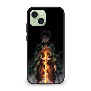Premium Anime Fire Sward iPhone 15