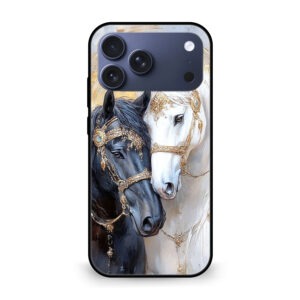 Black & White Horse mobile cover iPhone 17 Pro Max