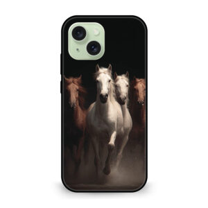 Premium Wild Running Horses iPhone 15
