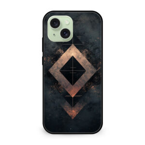 Premium Geometric Bronze iPhone 15