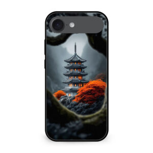 Premium Peaceful Pagoda Landscape iPhone Air