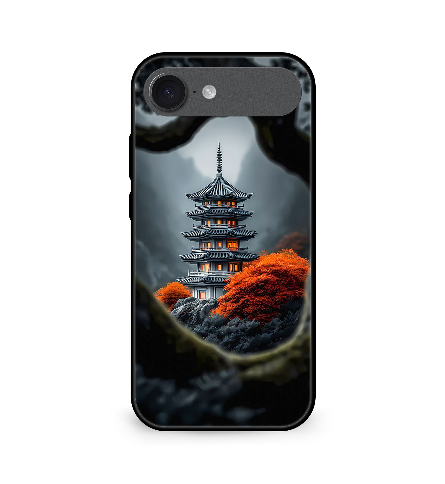 Premium Peaceful Pagoda Landscape iPhone Air