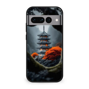 Premium Peaceful Pagoda Landscape Google Pixel 7
