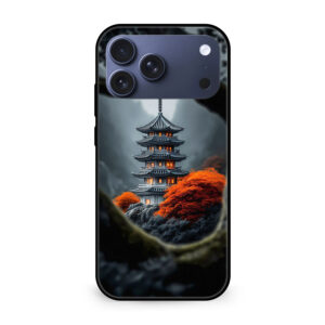 Premium Peaceful Pagoda Landscape iPhone 17 Pro