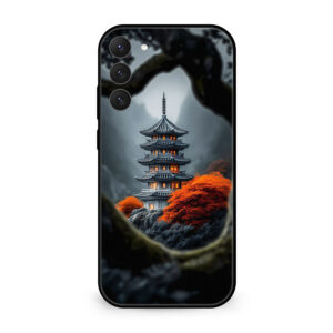 Premium Peaceful Pagoda Landscape Samsung S23 plus