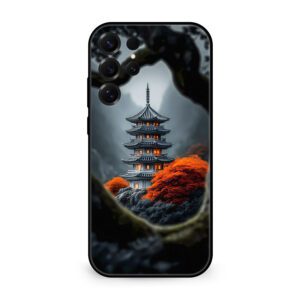 Premium Peaceful Pagoda Landscape Samsung S25 Ultra