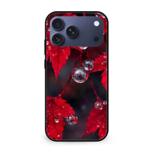 Premium Autumn Red Maple Leaf iPhone 17 Pro
