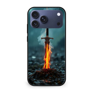 Premium Flaming Sword iPhone 17 Pro