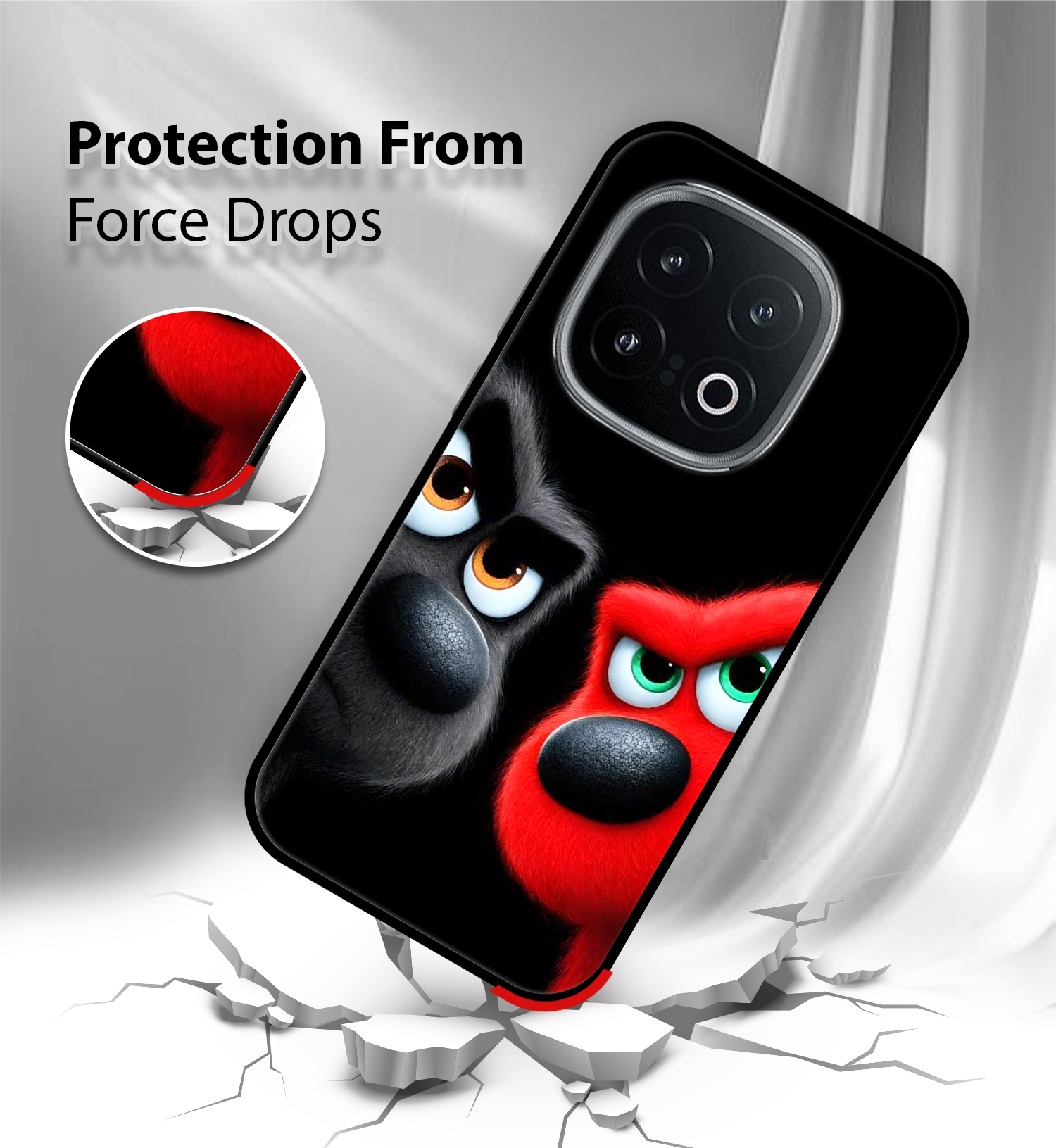 Premium Dual Cartoon Dog Face iQOO 13 - Image 4