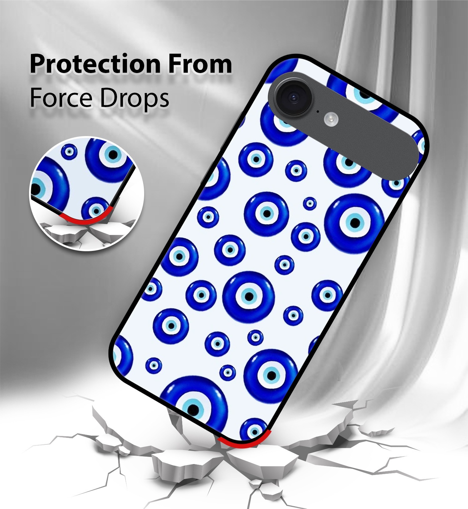 Evil Eye Pattern mobile cover iPhone 17 Pro Max
