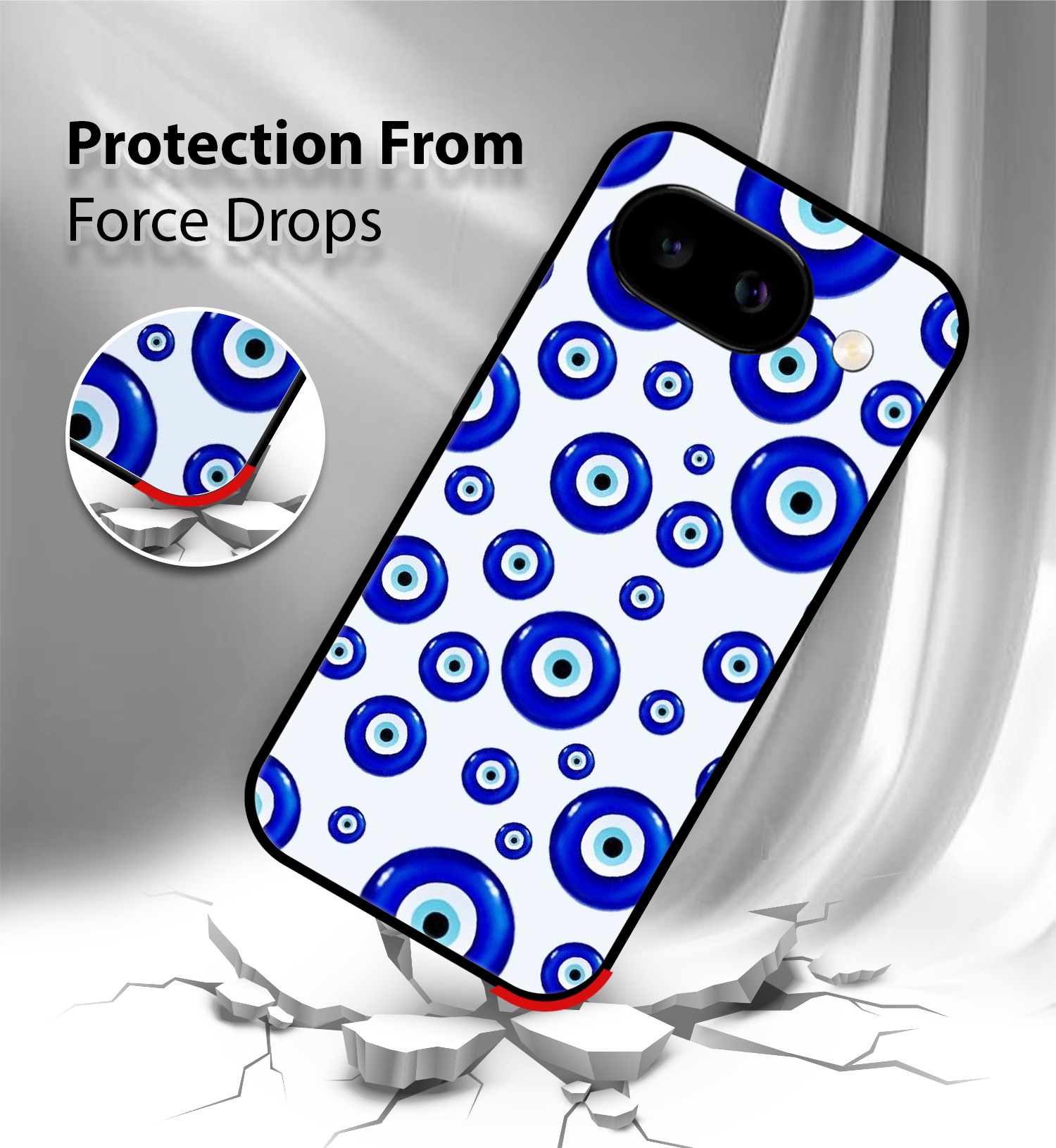 Evil Eye Pattern mobile cover Google Pixel 9A