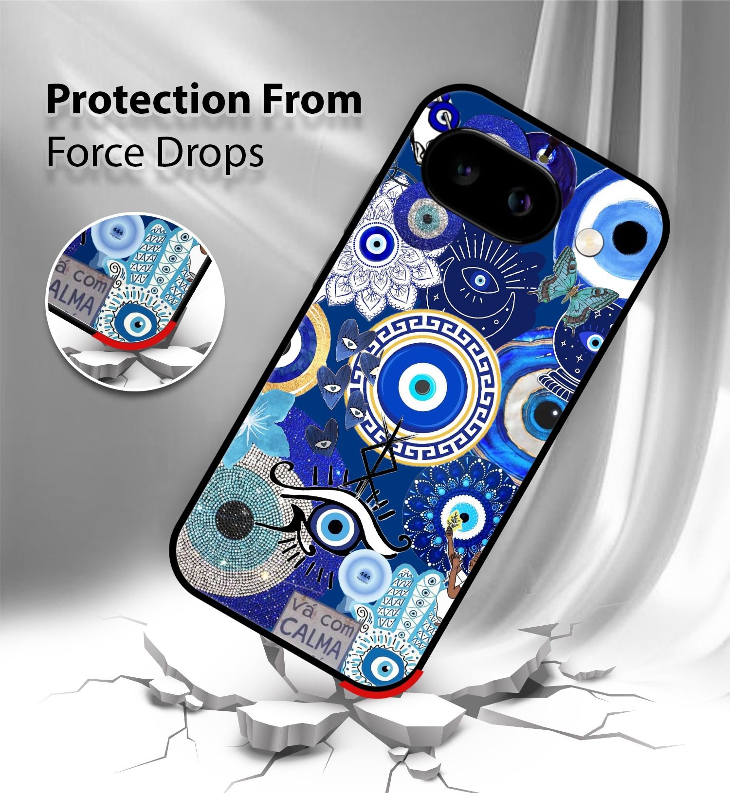 Evil Graphic Pattern mobile cover Google Pixel 9A