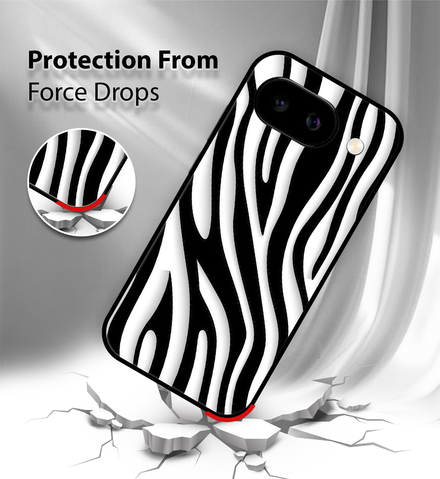 Black & White Pattern mobile cover Google Pixel 9A