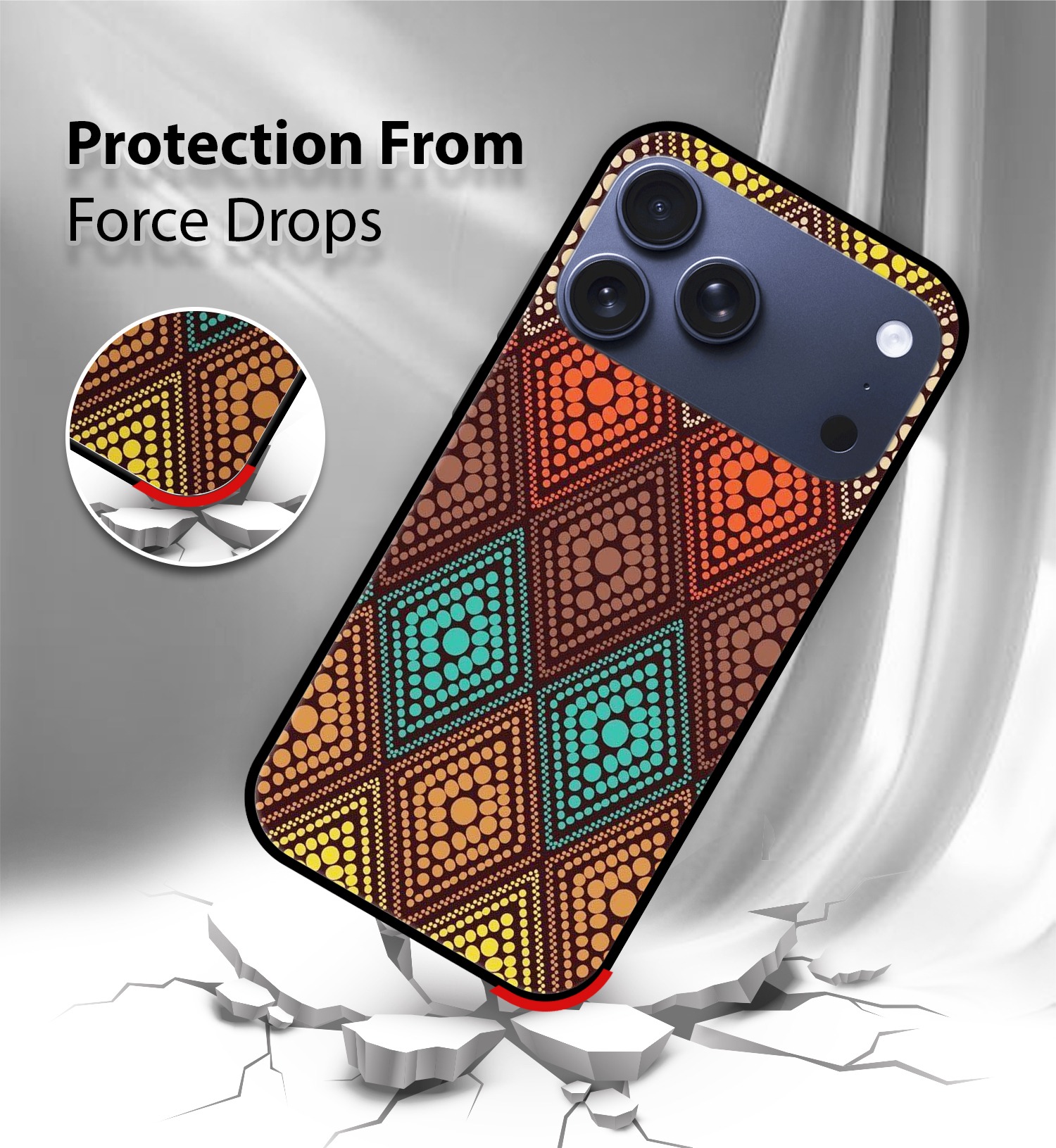 Multi Diamond Pattern mobile cover iPhone 17 Pro Max