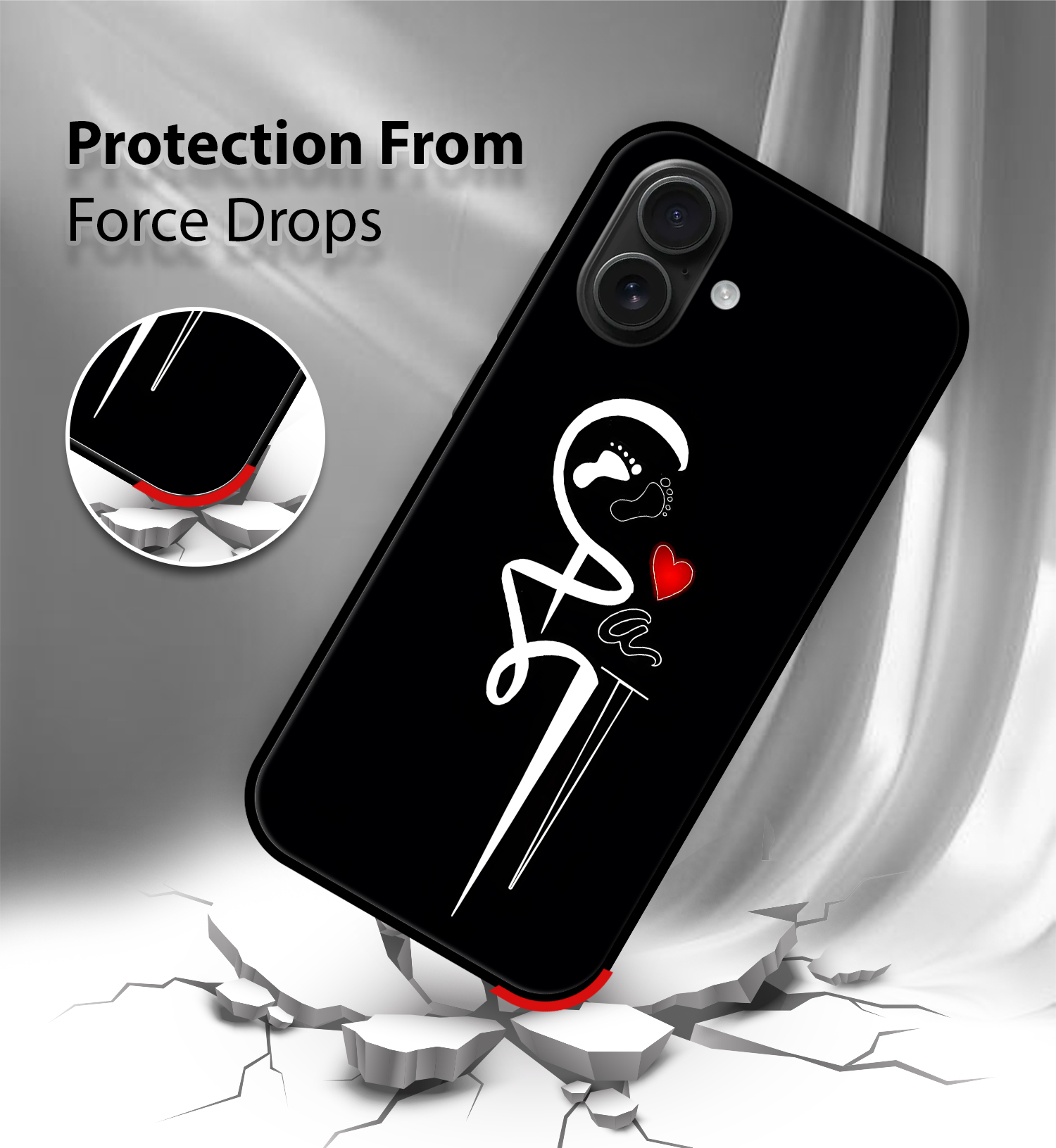 Premium Mother Love Baby Footprint iPhone 16 - Image 4