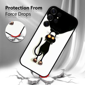 Premium Cute Black Cat Samsung S25 Ultra