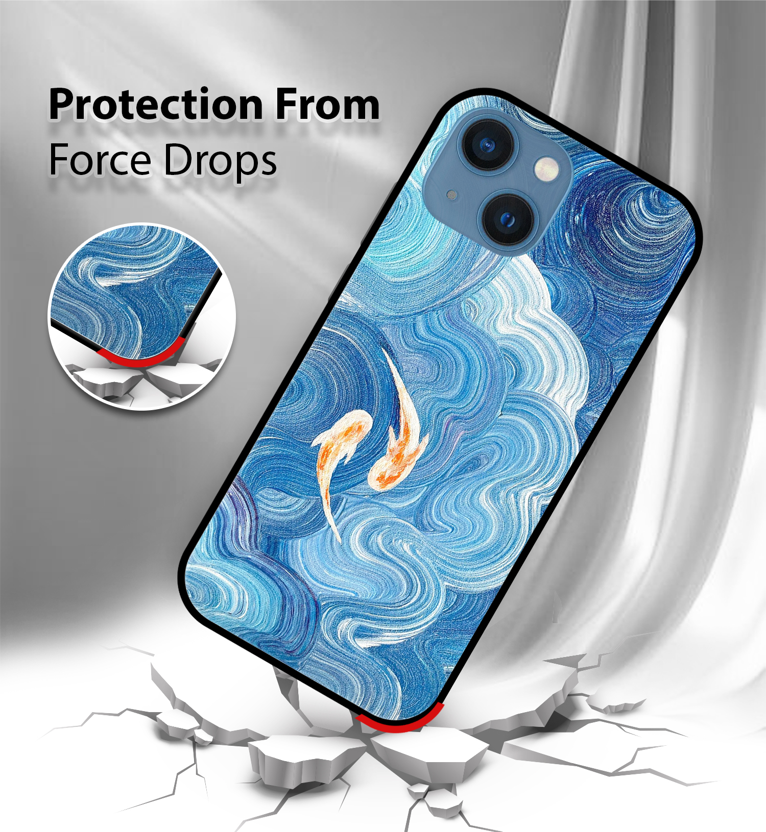 Premium Blue Sea Fish iPhone 13 - Image 2