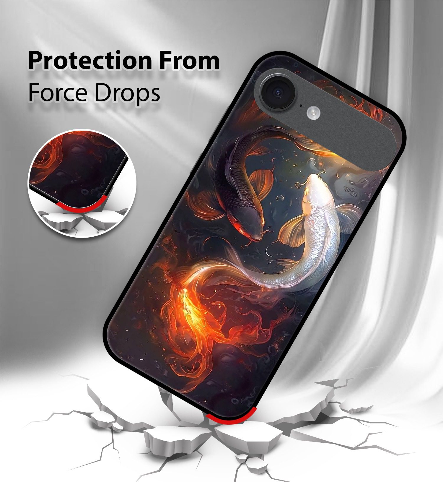 Golden Fish mobile cover iPhone Air