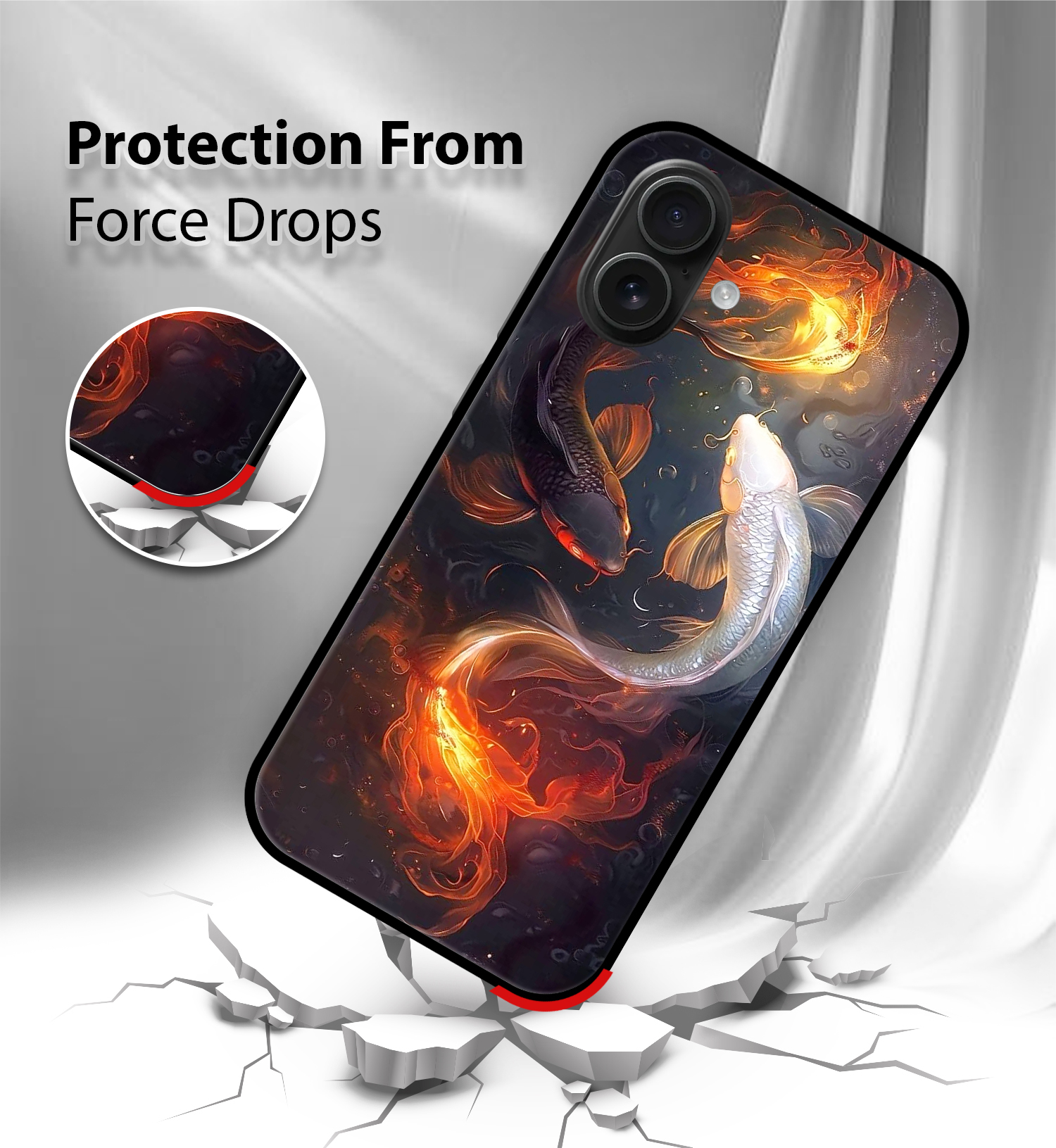 Premium Golden Fish iPhone 16 - Image 4