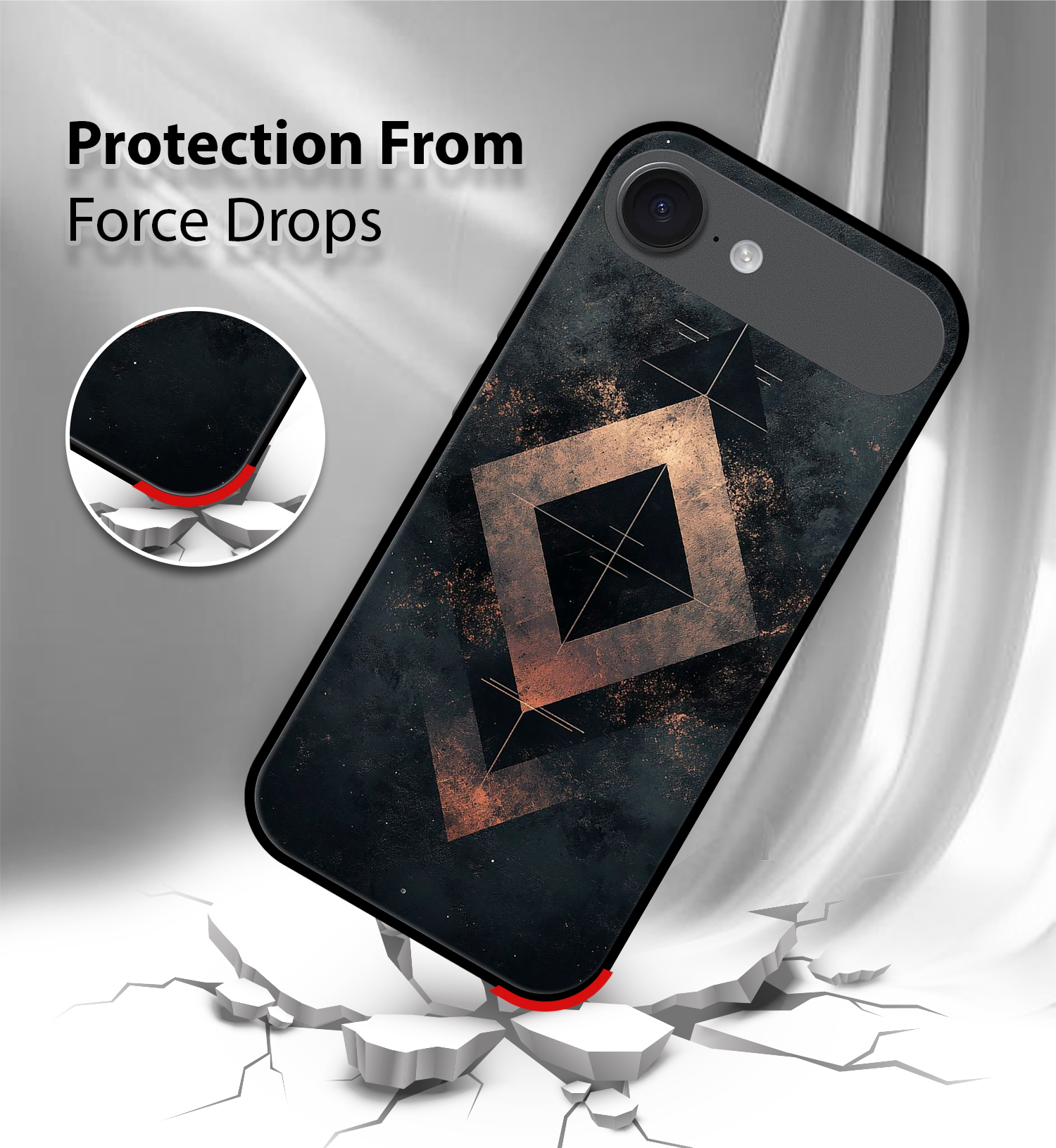 Premium Geometric Bronze Warrior iPhone Air - Image 4