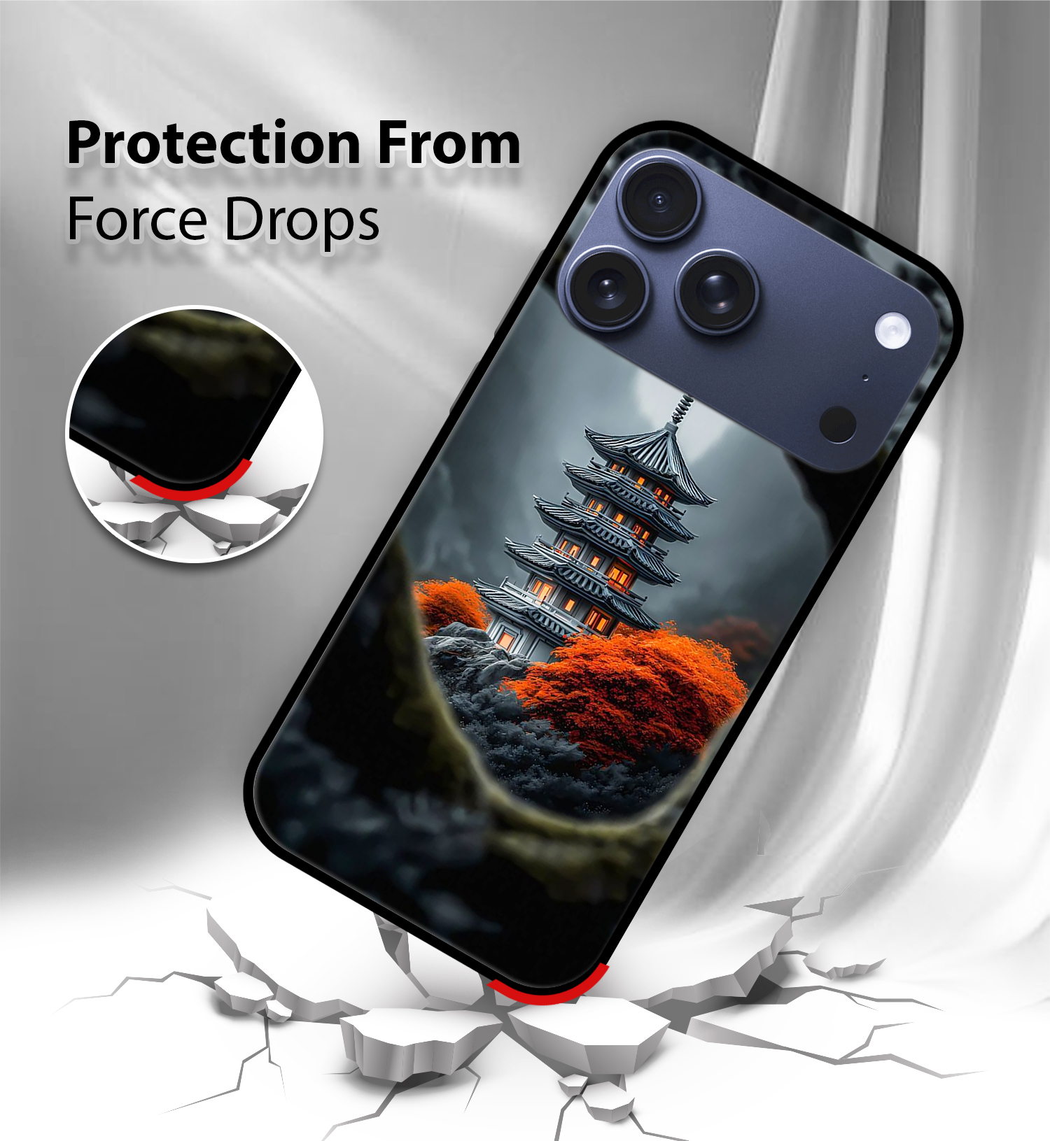 Premium Peaceful Pagoda Landscape iPhone 17 Pro - Image 4