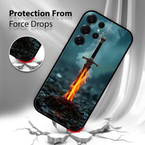 Premium Flaming Sword Samsung S25 Ultra