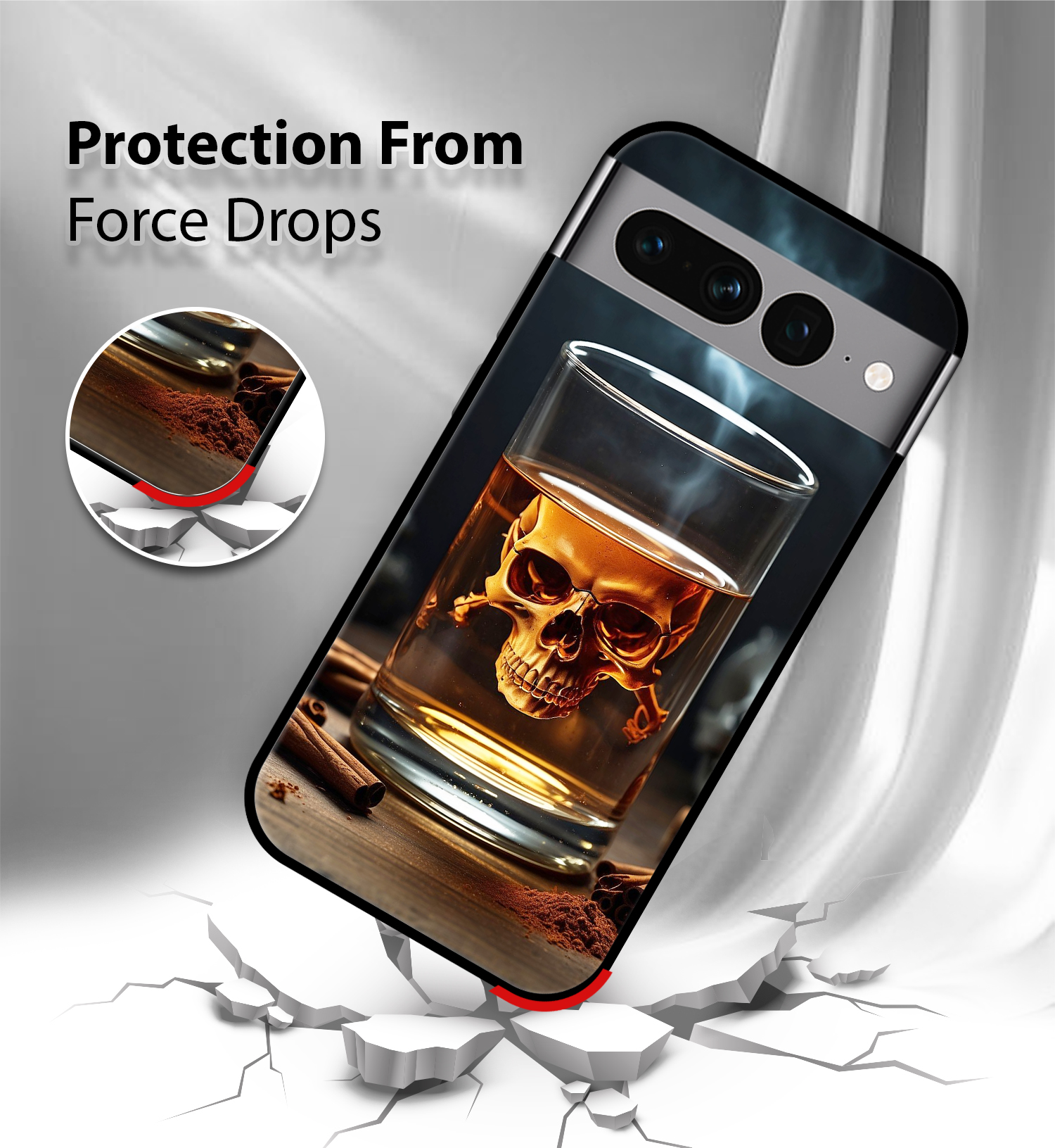 Premium Skull Drink Google Pixel 7 - Image 4