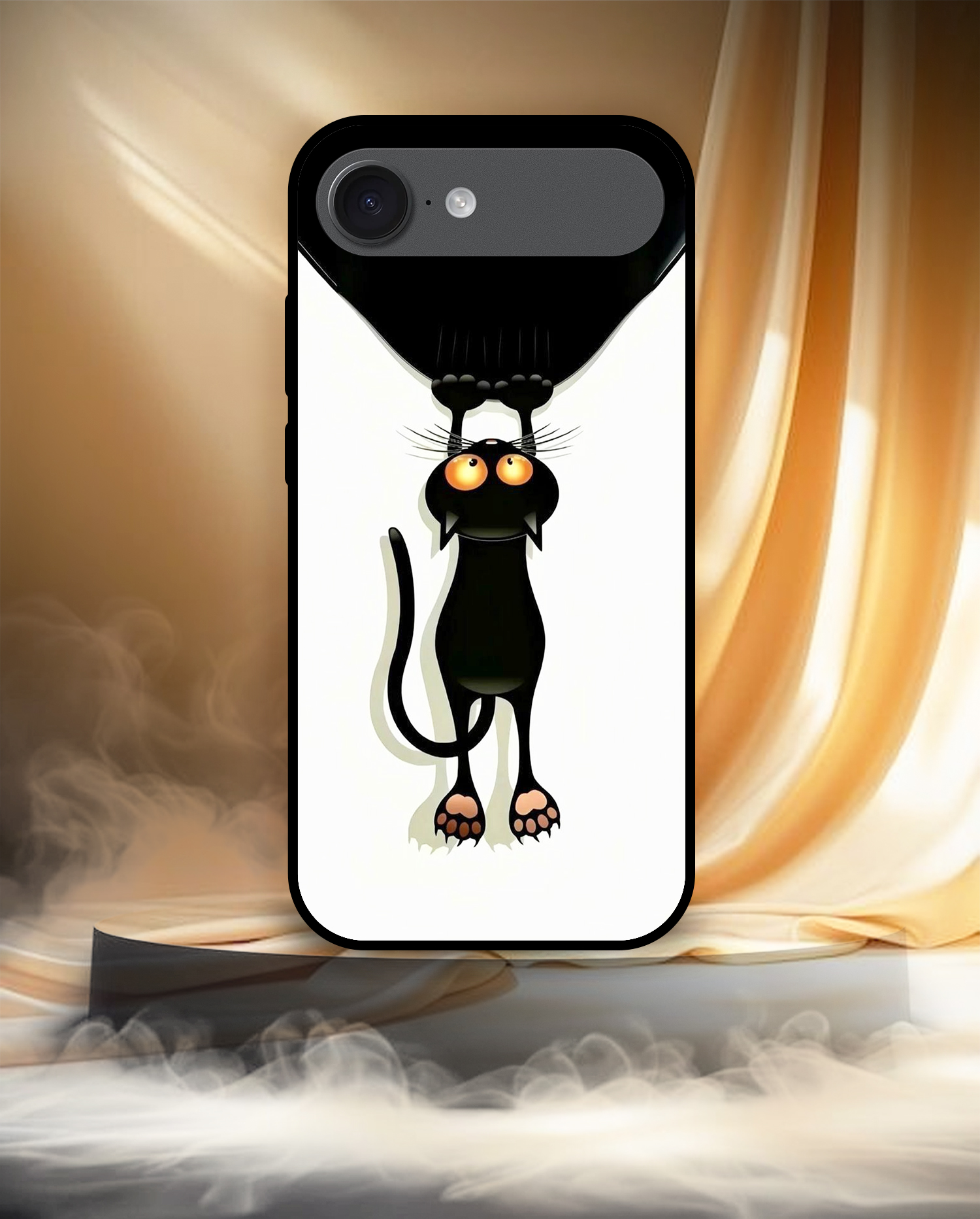 Premium Cute Black Cat Warrior iPhone Air - Image 3