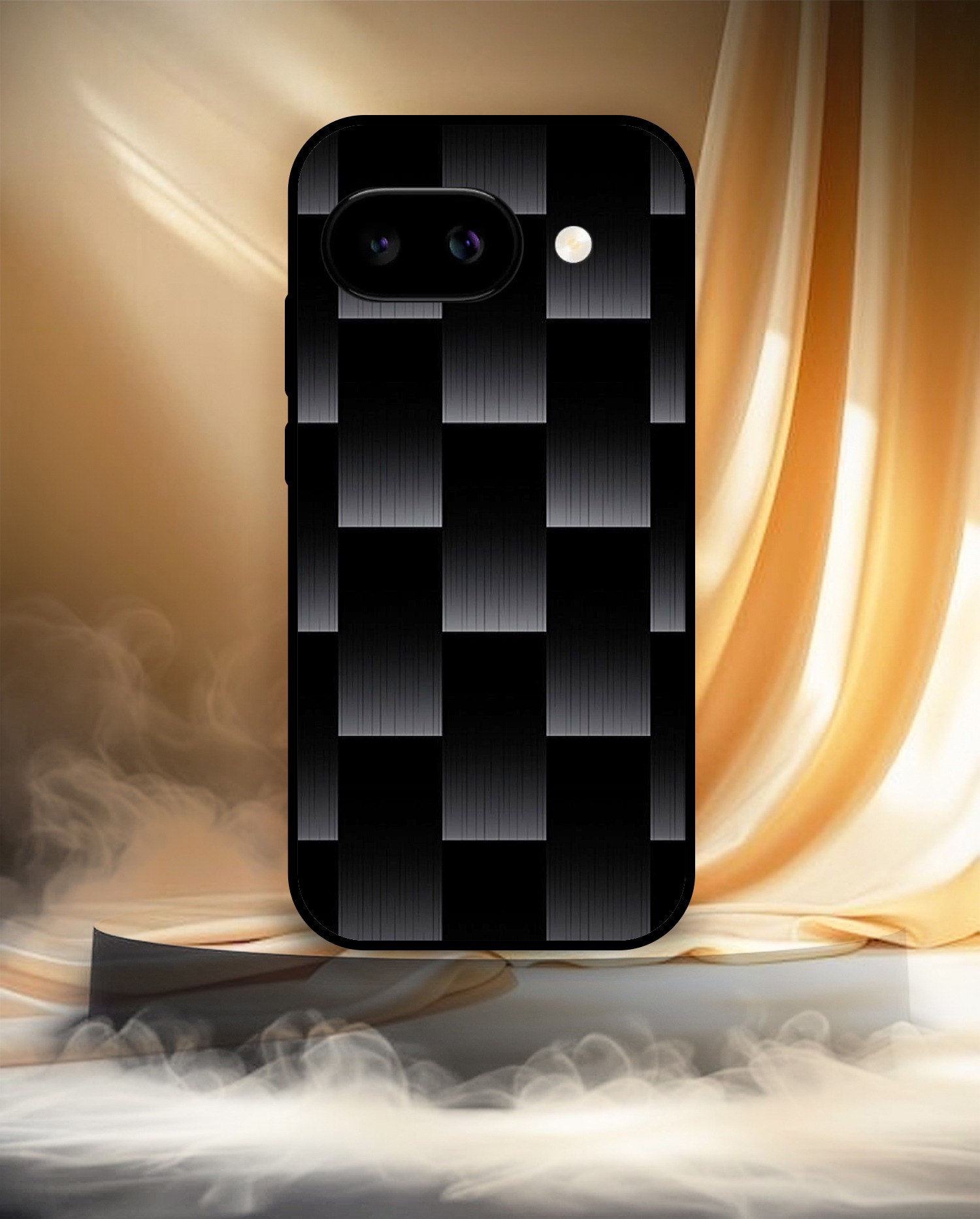 Black & White Block Pattern mobile cover Google Pixel 9A