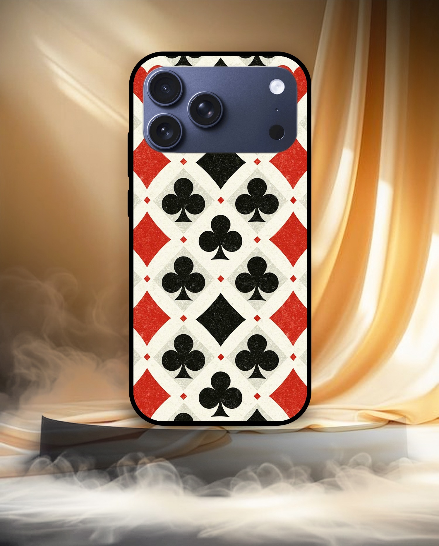 Playing Card Suits Pattern mobile cover iPhone 17 Pro Max