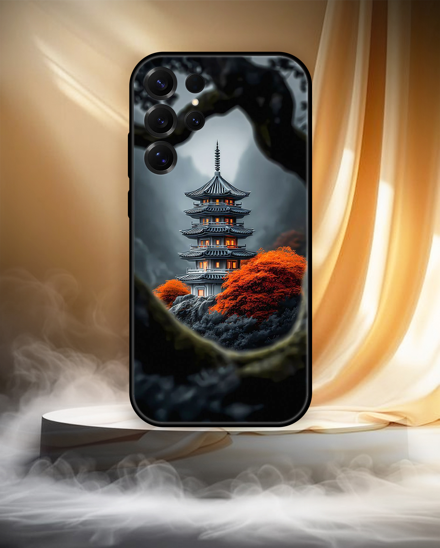 Premium Peaceful Pagoda Landscape Samsung S25 Ultra - Image 3