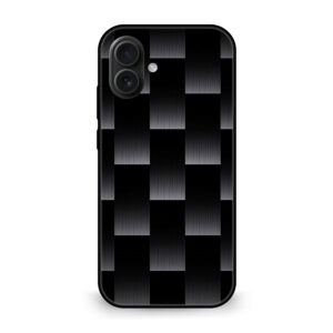 Premium Black & White Block Pattern iPhone 17