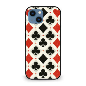 Premium Playing Card Suits Pattern iPhone 13