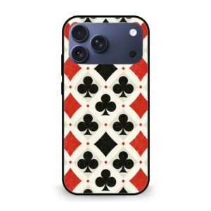 Playing Card Suits Pattern mobile cover iPhone 17 Pro Max