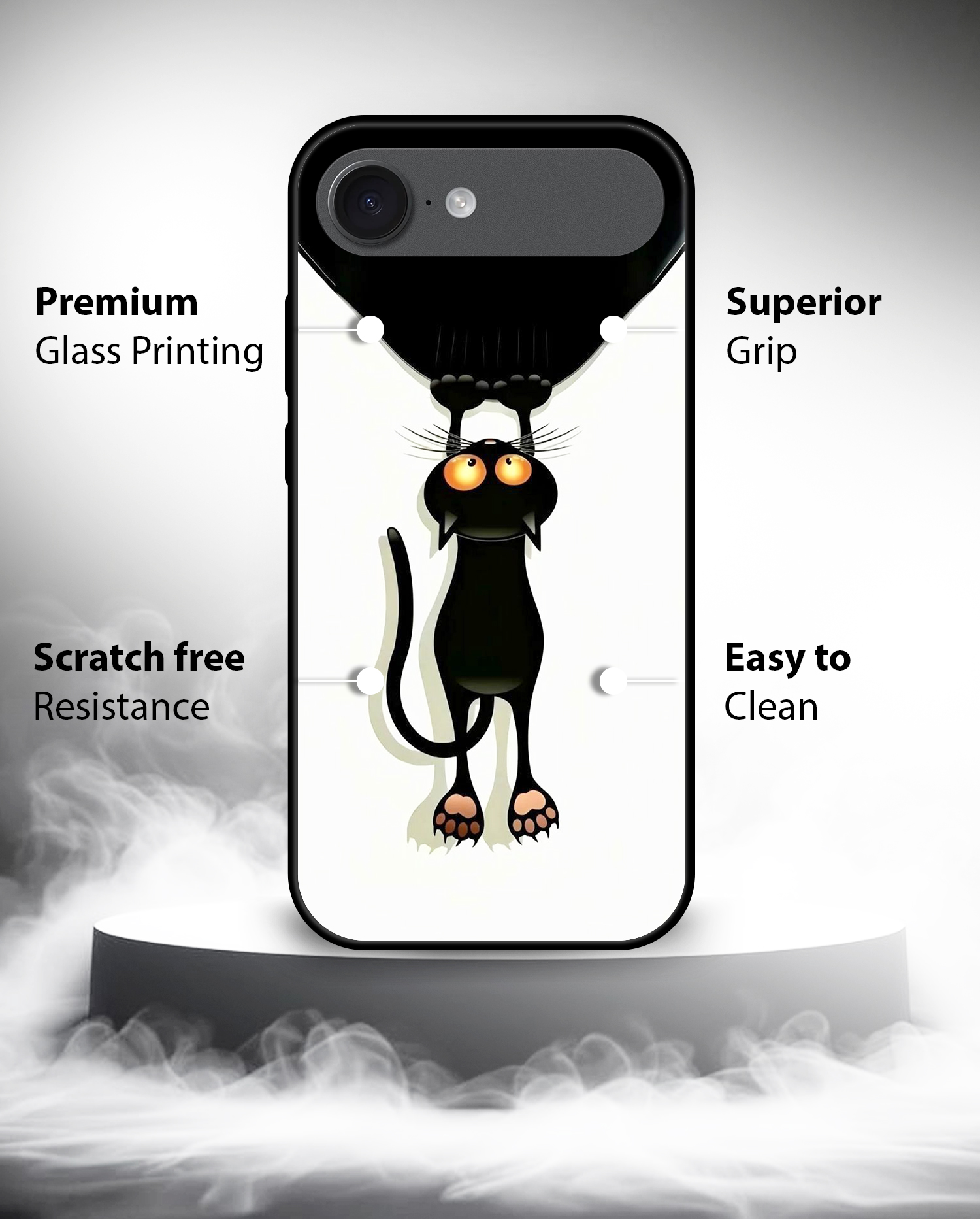 Premium Cute Black Cat Warrior iPhone Air - Image 2