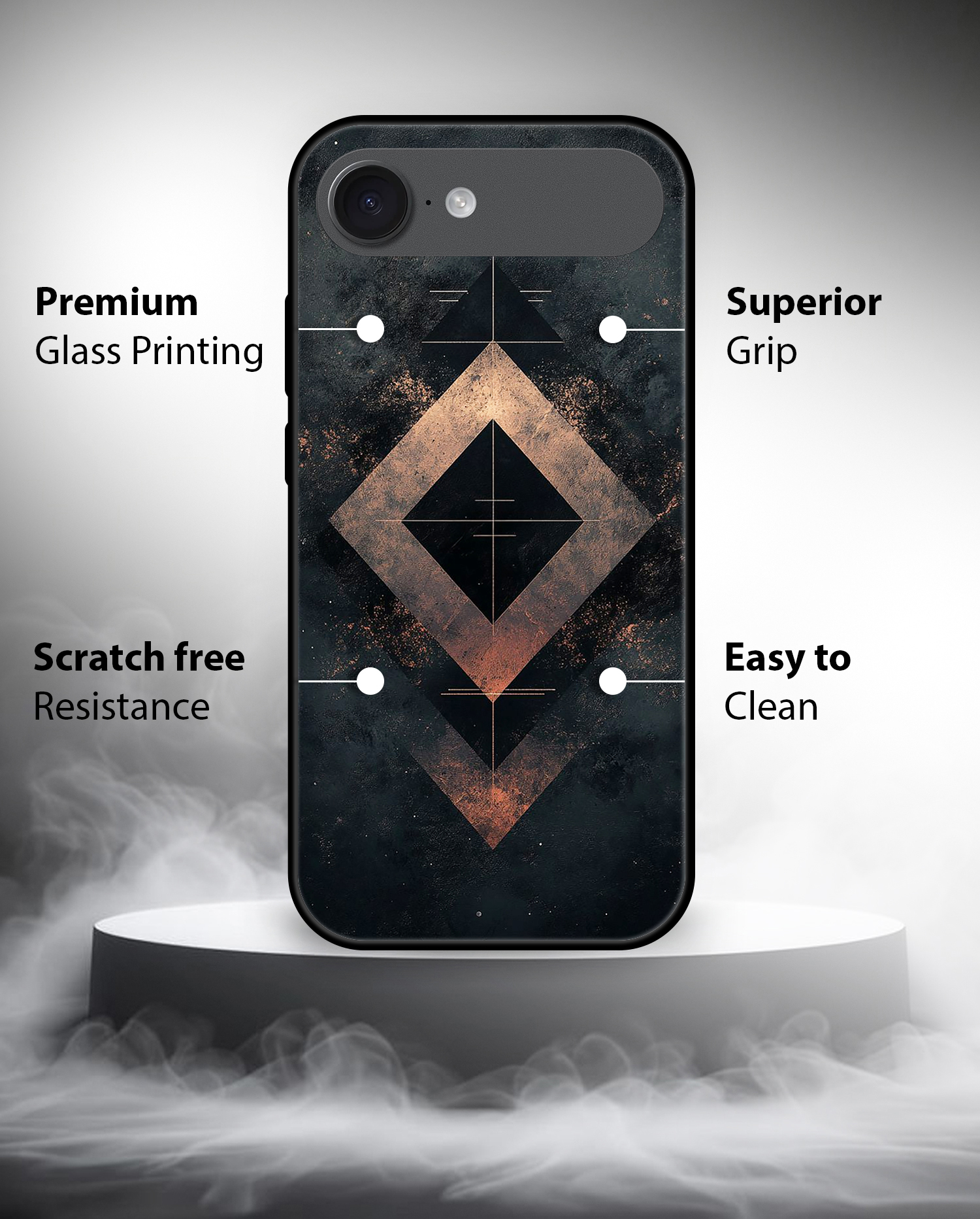 Premium Geometric Bronze Warrior iPhone Air - Image 2