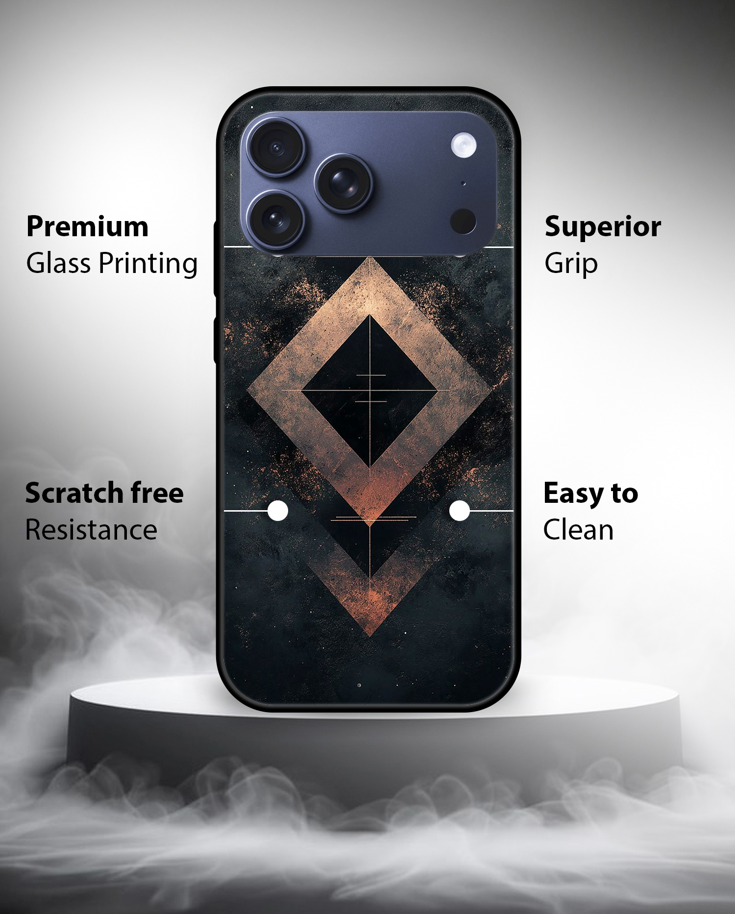 Premium Geometric Bronze iPhone 17 Pro - Image 2