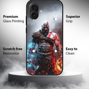 Premium Fire & Ice Warrior Customized Mobile Cover for iPhone 16