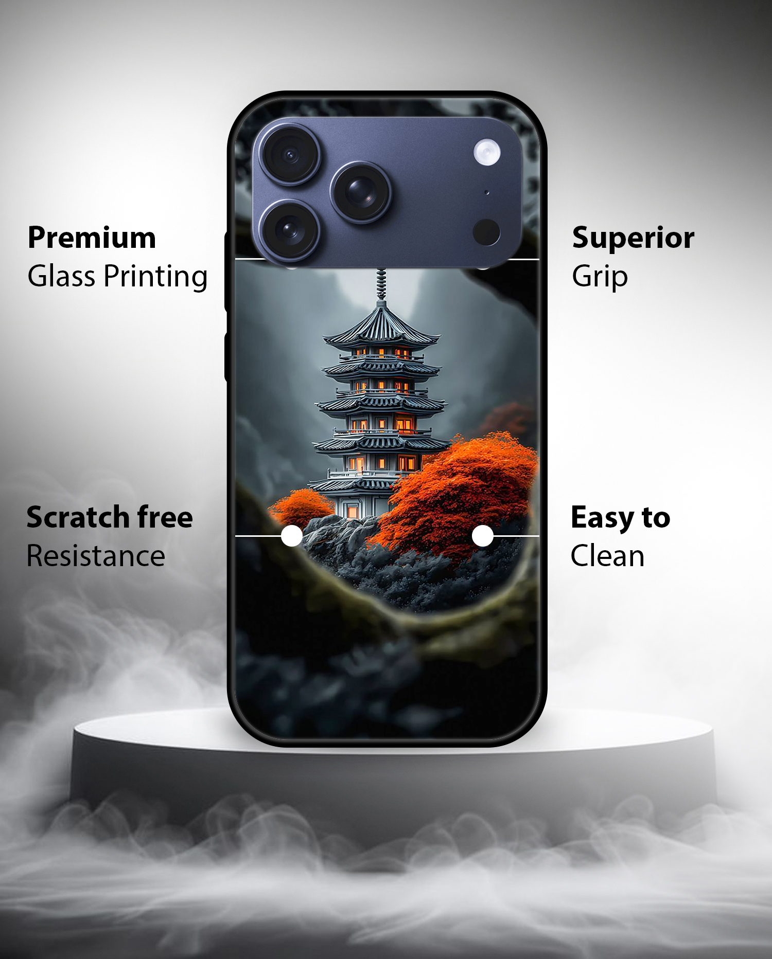 Premium Peaceful Pagoda Landscape iPhone 17 Pro - Image 2