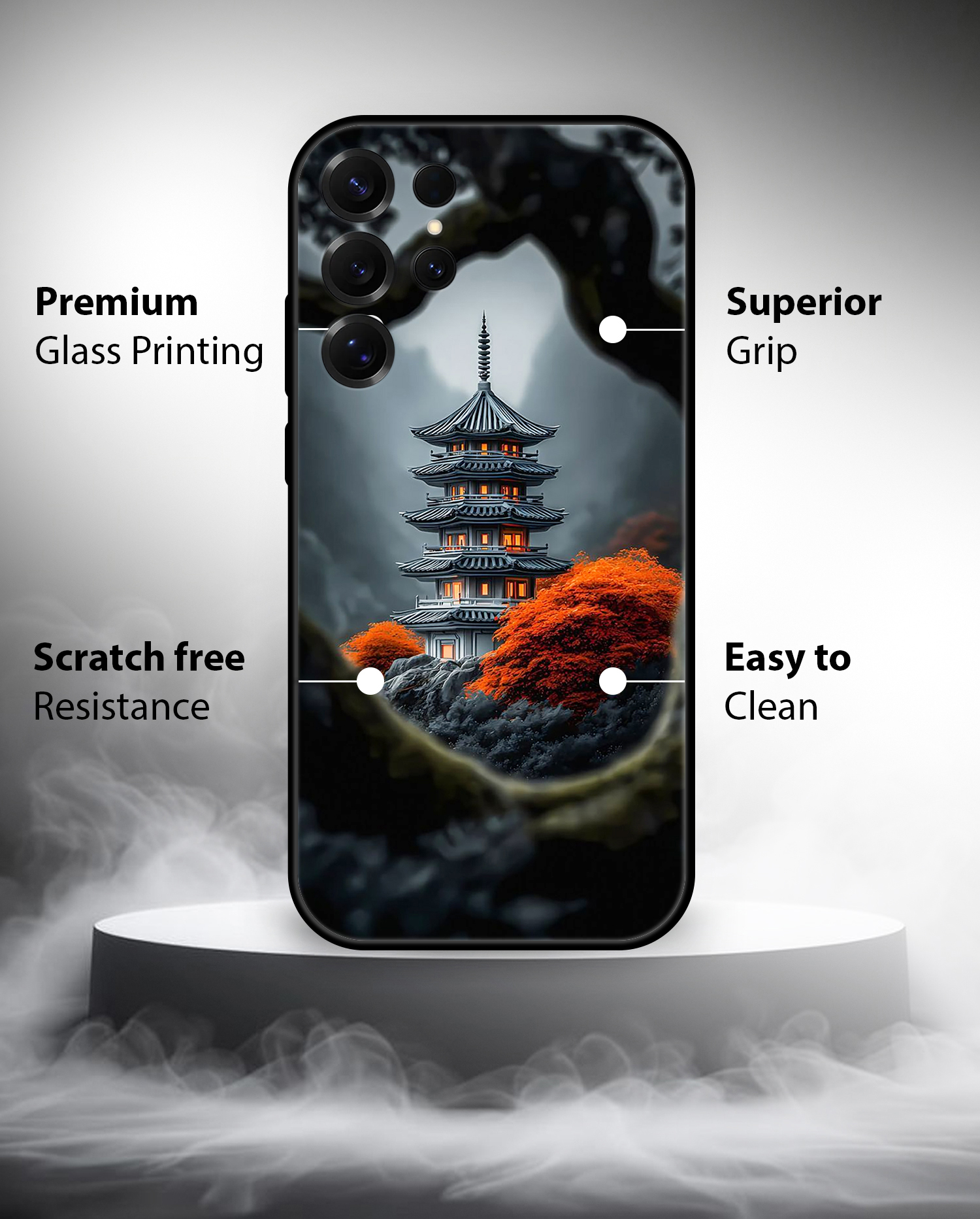 Premium Peaceful Pagoda Landscape Samsung S25 Ultra - Image 4