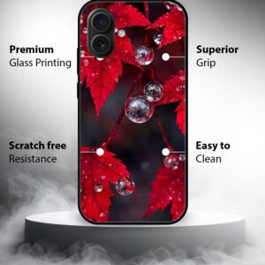 Premium Autumn Red Maple Leaf Customized Mobile Cover for iPhone 16