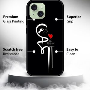 Premium Mother Love Baby Footprint Mobile Cover for iPhone 15